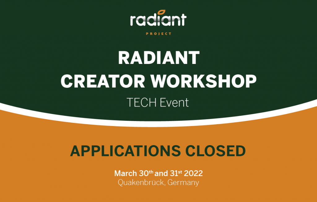 RADIANT CREATOR Workshop – TECH Event